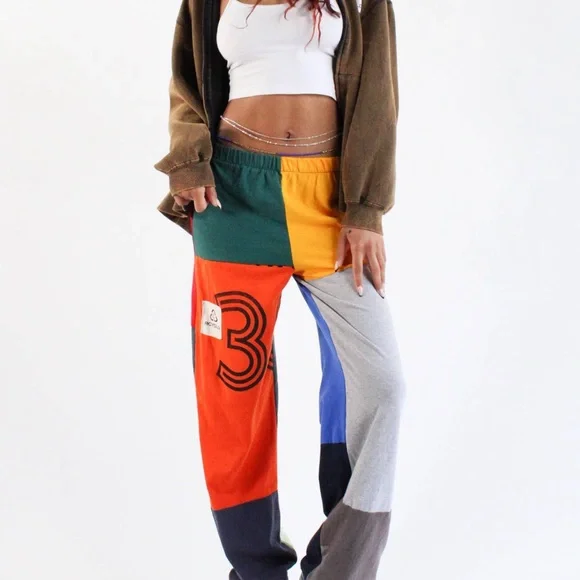 Colorful Patchwork Lounge Pants - Picture 5 of 6